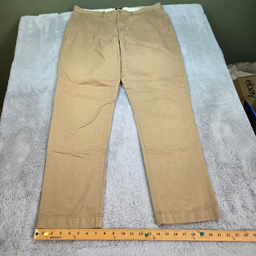 J.Crew 770 Broken-In Chino Pants Mens 36x32 Straight Fit Cotton Twill Khaki Tan